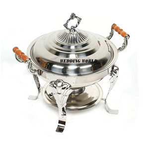 Decorative Brass Chafing Dish With Hanging Lid Oval Shape Designer Casserole Hot Selling Luxury New Metal Food Warmer - Product Image 6