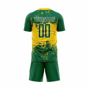 Juego de camisetas de fútbol personalizadas OEM, corte automático, impresión por sublimación personalizada para uniforme de portero - Product Image 3