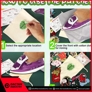 Vente en gros de patchs de broderie à la mode nouveau design avec logo personnalisé brodé sur tissu avec résine plastique à vendre - Product Image 4