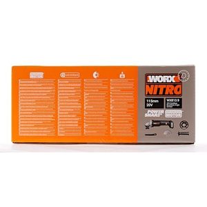 Meuleuse d'angle sans fil professionnelle 20V à batterie, corps fin 115mm, meilleure prise en main, disque 180mm, moteur sans balais, déclencheur - Product Image 2