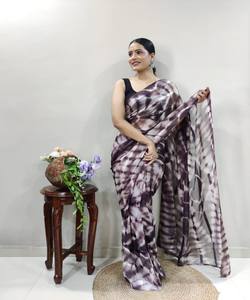 Sari Silk prêt à porter vêtements de mariage de fête indiens en prix de gros broderie traditionnelle travail banarasi khadi - Product Image 1