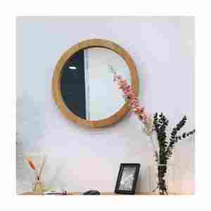 Hot Selling Handmade <b>Mirror</b> Costume Home Decor Round <b>Wooden</b> Frame Made In India With Top Quality - Product Image 4