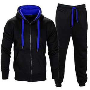 Vente en gros de survêtements 100% coton pour hommes sweat-shirt à capuche décontracté zippé et pantalon de survêtement pour entraînement jogging survêtements pour homme - Product Image 2