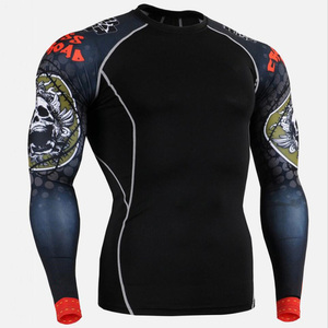 Wholesale Custom Printed Long Sleeve MMA/<b>BJJ</b> <b>Rashguard</b> Customized OEM Surf Gear Rash Guards - Product Image 6