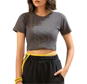 T-shirt pour femme de qualité supérieure en gros, col rond, logo personnalisé, t-shirt bébé personnalisé, design de couleur personnalisé - Product Image 4