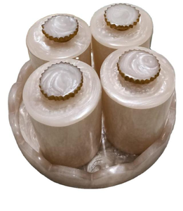 Ensemble de plateau et de pot à fruits secs en résine pour présentations - Product Image 1