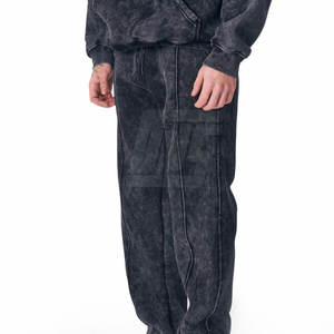 Conjunto Deportivo Holgado para Hombre con Lavado Ácido, Estilo Urbano, con Sudadera con Capucha y Pantalones Deportivos para Uso Casual - Product Image 6