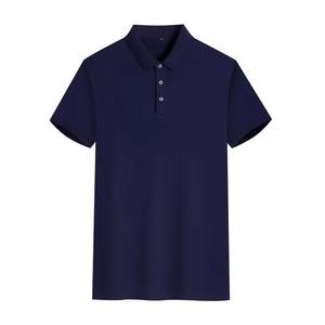 Polo para hombre hecho a medida 100% de algodón transpirable, ajuste elástico antiarrugas, patrón sólido, tendencia de talla grande para Polo - Product Image 5