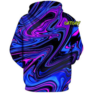 Sudadera con capucha con estampado de pantalla rasgada lavada con ácido Vintage personalizada para hombre estilo Hip Hop pesado de gran tamaño con función de cremallera - Product Image 2