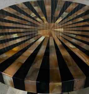 โต๊ะกาแฟสไตล์วินเทจประดับเขาสัตว์ งานฝีมือประณีตสำหรับการตกแต่งหรูหรา โต๊ะกาแฟท็อปเขาสัตว์ทันสมัย - Product Image 6