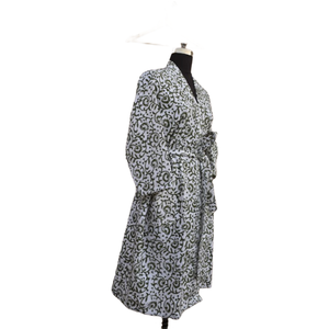 Kimono coton imprimé fleuri indien femmes été bio ouvert devant vêtements de nuit Robe vêtements de plage robe - Product Image 3