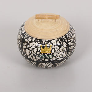 Ramadan fournit un bol en bambou filé à la main bol décoratif avec couvercle conteneur de stockage en bambou prix bon marché - Product Image 3