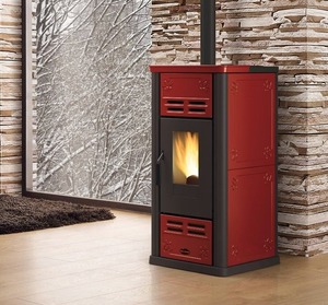 Poêle à granulés de bois de 108 kW, fabricant, acier froid, haute efficacité, combustion libre, poêle à granulés de bois autoportant, foyer, chauffage - Product Image 2