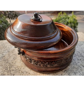 ชามไม้ทำด้วยมือคุณภาพสูงเหมาะสำหรับสลัดผลไม้และของว่างชามเสิร์ฟไม้ธรรมชาติสำหรับบ้านร้านอาหาร - Product Image 6