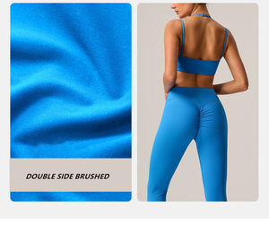 Conjunto de Chaqueta y Top Deportivo de Yoga 2025, Diseño de Dos Piezas Falsas, Alta Elasticidad, Ecológico, Secado Rápido, con Logotipo Frontal - Product Image 5