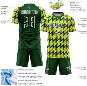 Ensemble complet unisexe de maillot de football respirant et léger à manches courtes – Créez votre propre maillot d'équipe – Tenue de football personnalisable - Product Image 3