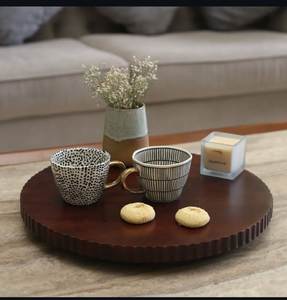 Plateau de service en bois naturel écologique, plateau rustique en bois pour collations, cupcakes, charcuterie, cadeau de pendaison de crémaillère au meilleur prix - Product Image 3