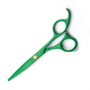 Ciseaux à lames en acier inoxydable allemands professionnels enduits vert foncé Ciseaux de coupe de cheveux pointus pour une utilisation en salon - Product Image 4