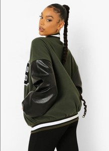 Veste en cuir Letterman avec broderie en chenille pour hommes, veste à manches longues, universitaire de baseball surdimensionné XL OEM, nouveauté 2025 - Product Image 5