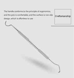 Instrumentos quirúrgicos dentales Juego de 3 piezas Escalador, espejo bucal, sonda Herramienta dental Kits de cuidado bucal - Product Image 5