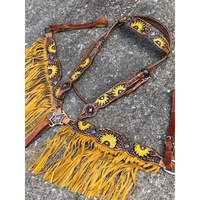 HARGA TERBAIK DI 100% asli Argentina kulit sapi Headstall kuda barat Set kerah payudara bernapas kuda Tack terkenal
