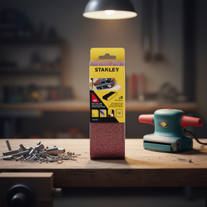 Paquete Múltiple de Bandas de Lijado Stanley de 65x410 mm para Uso con Lijadora de Banda - Product Image 3