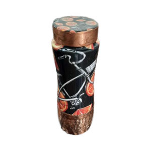 Botella de agua de cobre martillado de 950ml, cuencos elegantes desechables ecológicos, diseño para hidratación para oficina, hogar, uso al aire libre - Product Image 2