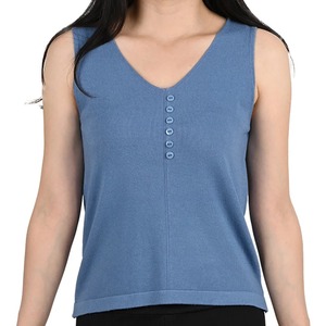 เสื้อกั๊กถักแบบสั้นสำหรับผู้หญิงทันสมัยเสื้อแขนกุดทรงหลวมเสื้อกล้ามแฟชั่นฤดูใบไม้ร่วงฤดูร้อน - Product Image 5