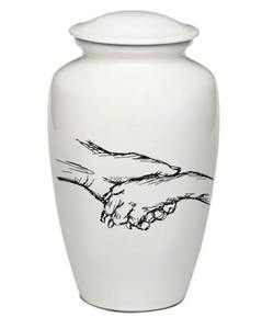 Urne blanche brillante faite à la main Top vente classique urne de crémation de haute qualité fournitures funéraires classiques pour les cendres adultes finies - Product Image 6