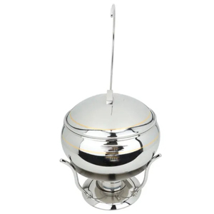 Plat de service rond en acier inoxydable de qualité supérieure, chauffe-plats pour buffet, pour hôtel, restaurant, traiteur, en vente - Product Image 1