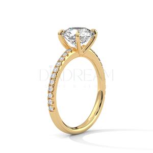 Adorable Womens Fancy Solitaire Round Cut Original Moissanite Diamond Ring with 925 Sterling Silver High Quality Unique Design - Product Image 4