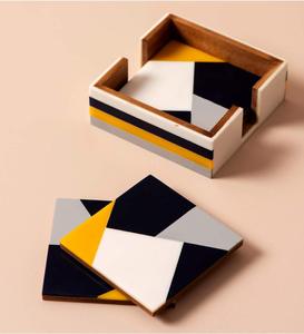 Top Quality Customize Square Round Epoxy <b>Wood</b> Resin Coaster <b>Wood</b> Square Coasters with Epoxy Resin Edge Olive <b>Wood</b> coaster - Product Image 2