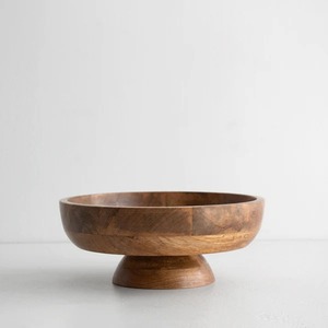 Plato de Pedestal de Madera de Mango - Product Image 3