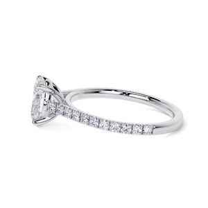 Bague en diamant ovale en or jaune 14 carats 6x8 bijoux de fiançailles IGI VS1 clarté F couleur diamant mariages cadeaux certifiés GIA - Product Image 6