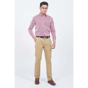 Chemise décontractée à rayures rouge/blanc coupe classique pour homme LEWIZ, collection personnalisée avec logo, 100 % coton popeline, unité unique, ODM, nouveauté - Product Image 3