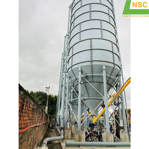 Silo vertical en acier pour le stockage du ciment, équipement robuste de stockage de poudres en vrac pour les applications de manutention et de traitement des matériaux - Product Image 4