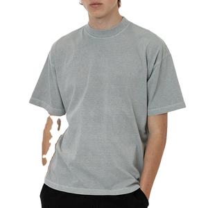 2025 Wholesale Custom Printed Logo High Quality Men's Blank Drop Shoulder Vintage Streetwear T <b>Shirt</b> Over Size - Product Image 5