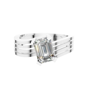 Anillo de Compromiso de Lujo para Mujer con Diamante Cultivado en Laboratorio Certificado por IGI, Engaste de Puntas, Oro Sólido de 14k, para Regalo de Aniversario de Bodas o Fiesta - Product Image 3