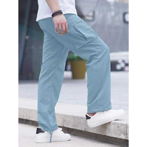 <b>Men</b> Multi Pocket Cargo Pants Spring and Autumn New <b>Men's</b> <b>Overalls</b> Cargo Pant European and American Style Made in Bangladesh - Product Image 5