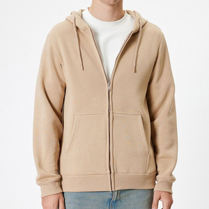 Sudadera con capucha y cremallera para hombre, para gimnasio, invierno, OEM, la mejor calidad, diseño personalizado, transpirable, cortavientos, 100% algodón, forro polar sólido, con bolsillo, cuello bajo - Product Image 1