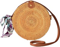Tas Pantai Rotan Mewah Wanita Grosir, Lapisan Katun, Gaya Vintage, Bahan PC, Rantai Pita, Kancing Rumbai, Dapat Disesuaikan