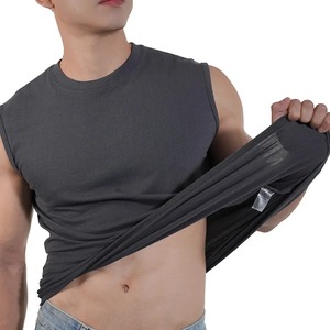 Camisetas sin Mangas 100% Algodón, Camiseta Deportiva Lisa para Hombre, Chaleco para Entrenamiento Físico - Product Image 3