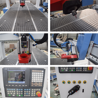 1325 4 axes 180 degrés 4*8 pieds CNC routeur pour le travail du bois 3D tête rotative côté dispositif rotatif DSP/Synec contrôle moteur unique