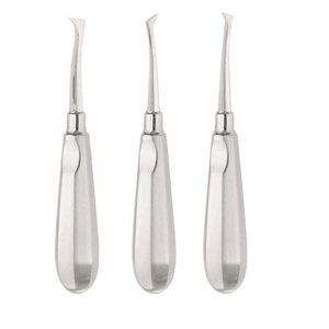 Élévateurs radiculaires réutilisables Cryer pour instruments dentaires en acier inoxydable, alimentation manuelle disponible, options droite/gauche, CE - Product Image 1