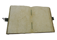 Cahier promotionnel vintage vert 240 pages relié en cuir 8x6 pouces Journal clé sangle croquis dessin écriture Deckle bord papier