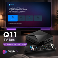 TV Box Inteligente Q11 Android 14.0 S905X4 4GB 32GB 8K 1000M LAN 5G Dual WIFI BT Control Remoto Widevine L1 Logotipo Personalizado 1 unidad MOQ OEM Venta al por Mayor