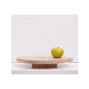 Granja de madera giratoria Lazy Susan forma redonda con asas para decoraciones del hogar con diseño decorativo - Product Image 3