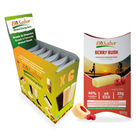 Barritas Saludables Berry Rush Bisabor 4x25g (Paquete de 100g) Almendras Naturales con Relleno de Frambuesa Sabor Dulce para Atletas