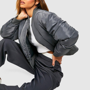 Veste universitaire en satin 2025 de haute qualité pour femmes, vêtements décontractés d'hiver à la mode, veste universitaire personnalisée avec logo brodé pour femmes - Product Image 5