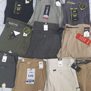 Pantalon décontracté pour homme, coupe régulière, 100% coton, léger, taille mi-haute, devant plat, anti-froissement, respirant, écologique, été - Product Image 4